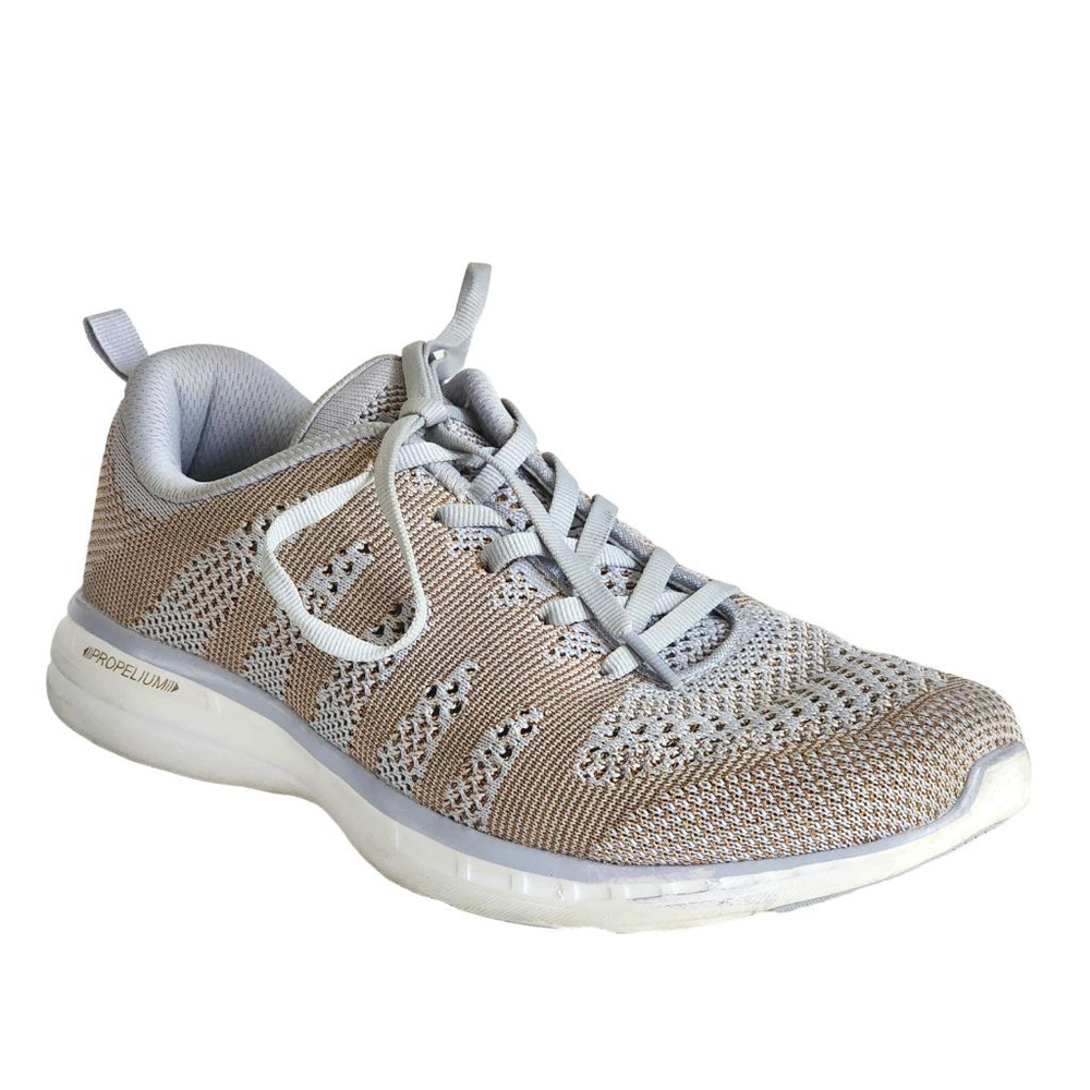 APL Techloom Pro Athletic Running Shoes Size 10 Beige Blue